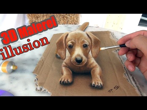 3d Malerei Als Optische Tauschung Unglaubliche Illusion Streichle Mich 3d Zeichner Stefan Pabst Fasziniert Mit Dreidimensionalen Kunstwerken